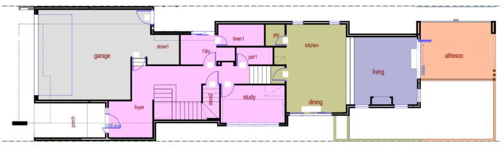 ground floor design on sloping block