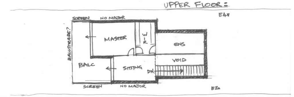 upper floor sloping block